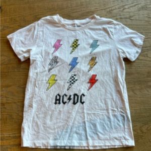 Womens AC/DC lightning bolt graphic tee